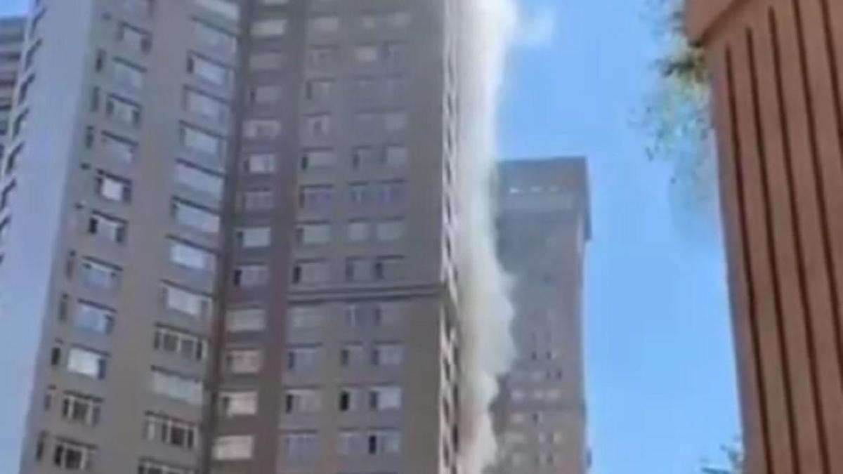 Пожар в ЖК Highvill в Нур-Султане попал видео